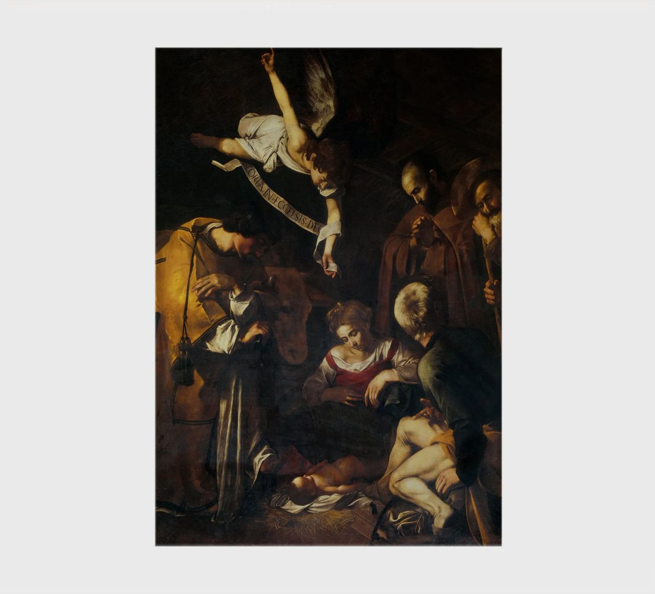 Caravaggio - Nativity with St. Francis notebook by Timeless Artworks