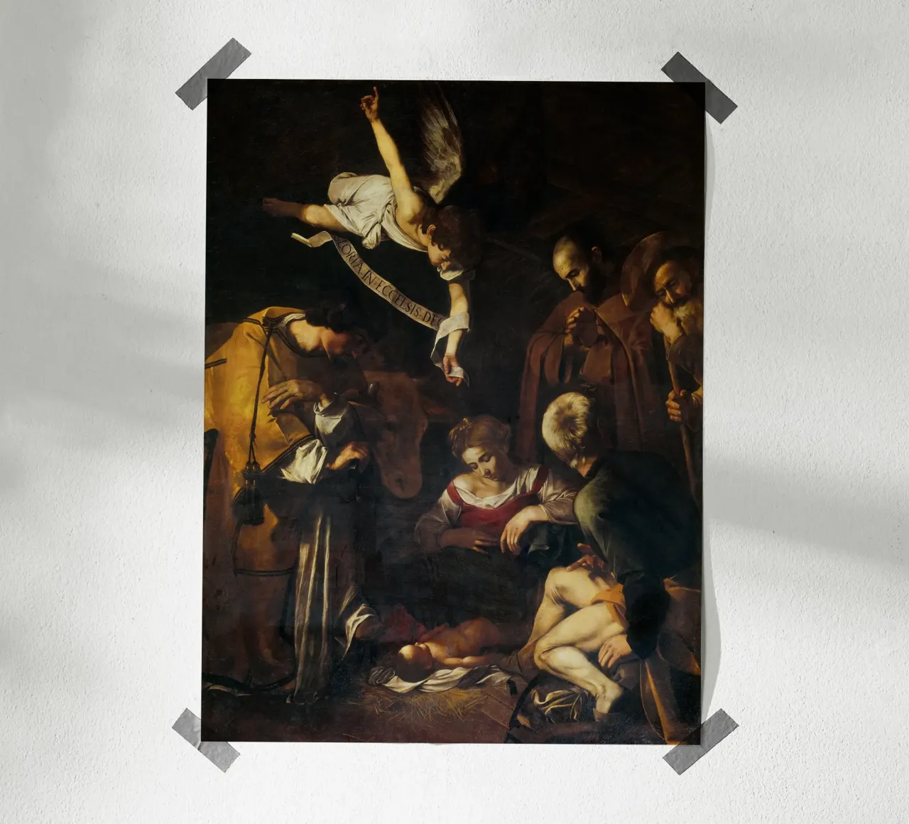 Caravaggio - Natività con San Francesco poster da Timeless Artworks