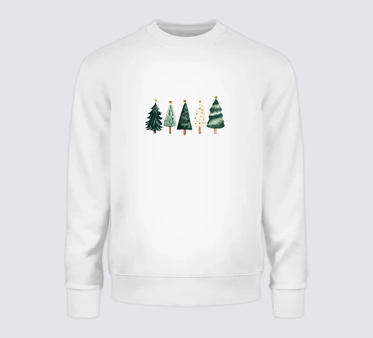 Cute Christmas Trees (Without Background) felpa da treechild