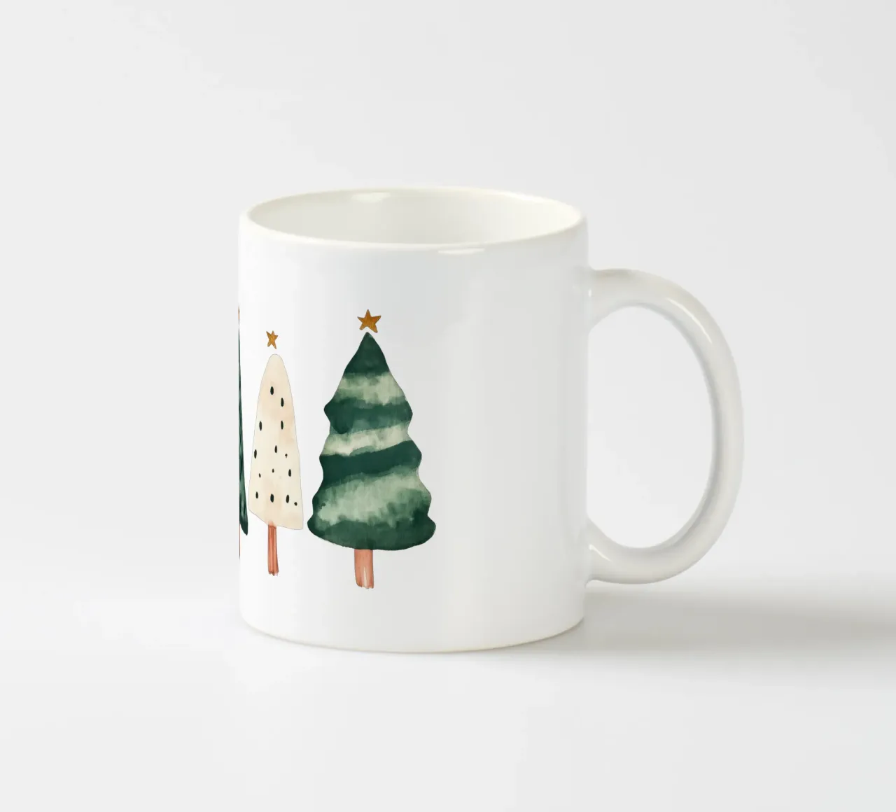 Cute Christmas Trees (Without Background) tazza in ceramica da treechild
