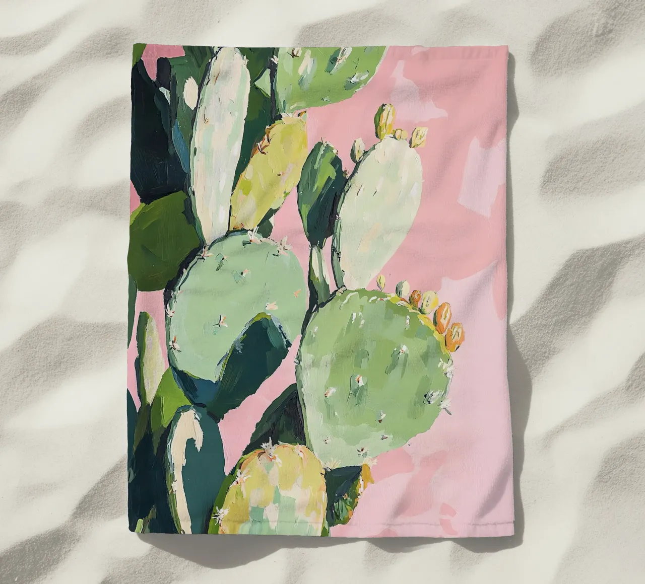Cactus Rosa Preppy Botanico Dopamina Decor telo mare da Euphoria Theresa