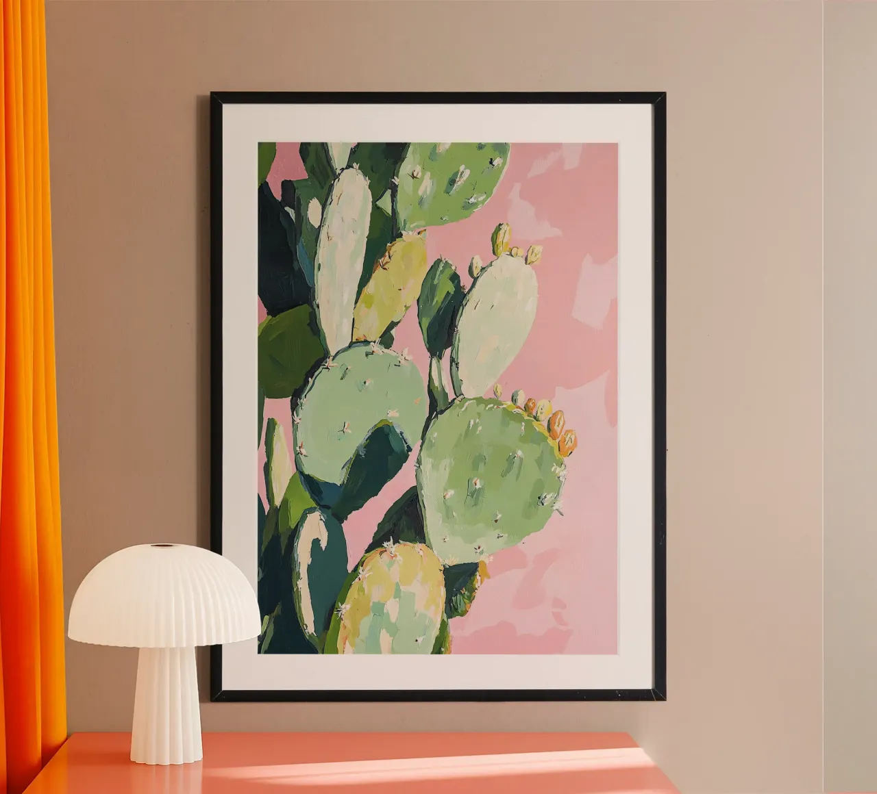 Cactus Rosa Preppy Botanico Dopamina Decor carta hahnemühle da Euphoria Theresa