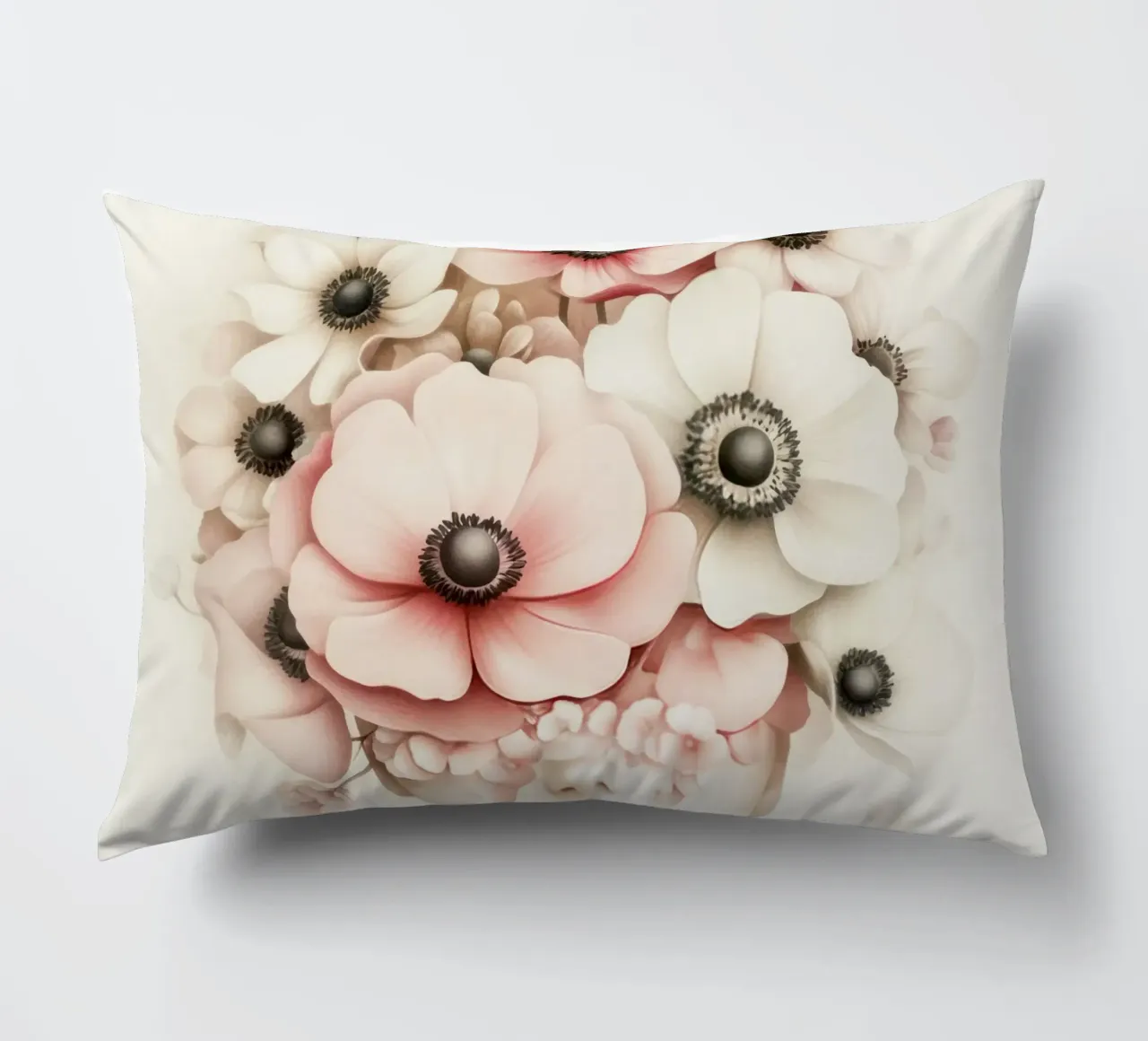 Ragazza incantevole con fiori cuscino da Modern Muse