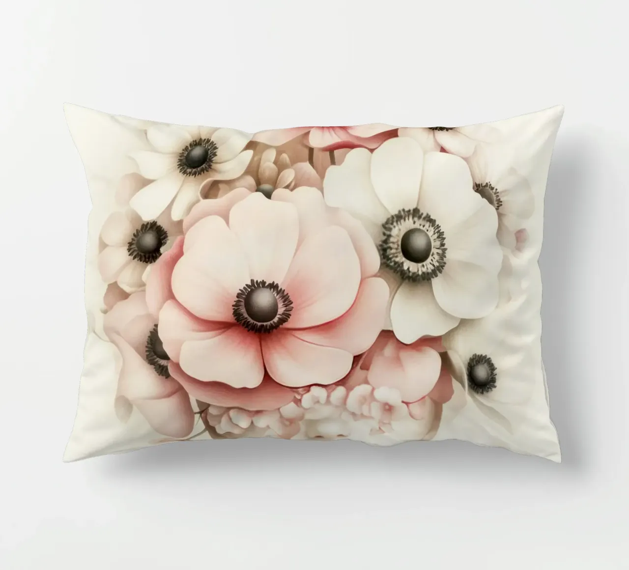 Ragazza incantevole con fiori cuscino da Modern Muse