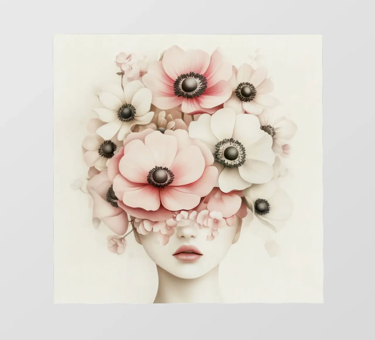 Enchanting Girl With Flowers photo wallpaper by Modern Muse