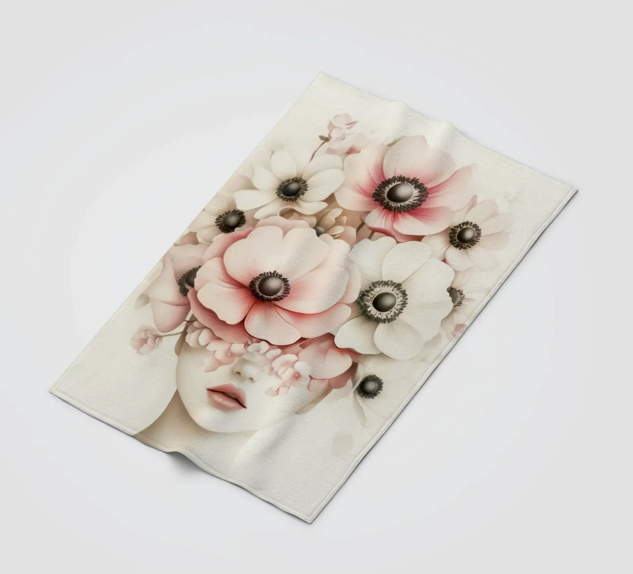Ragazza incantevole con fiori coperta in pile da Modern Muse