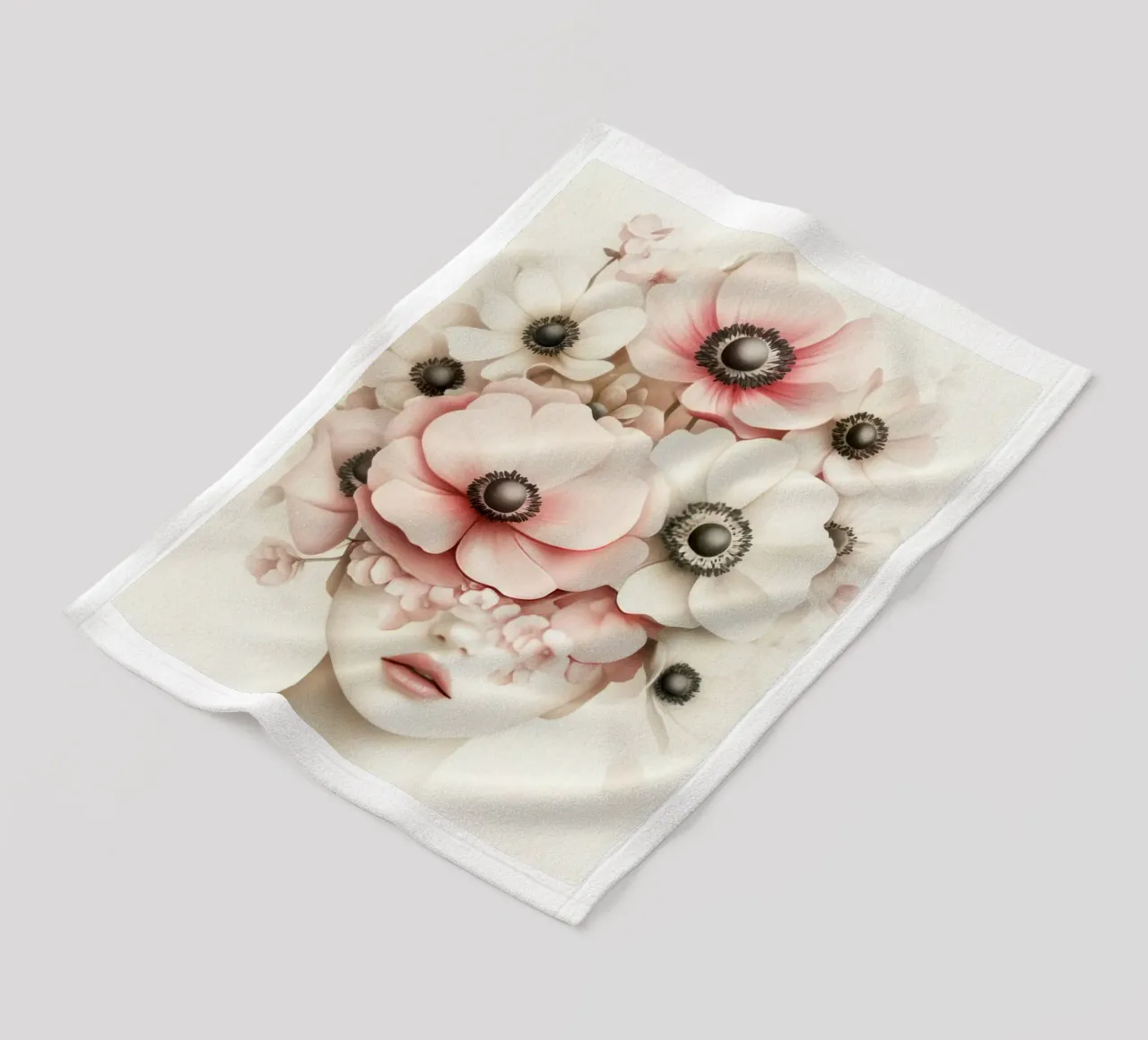 Ragazza incantevole con fiori coperta in pile da Modern Muse