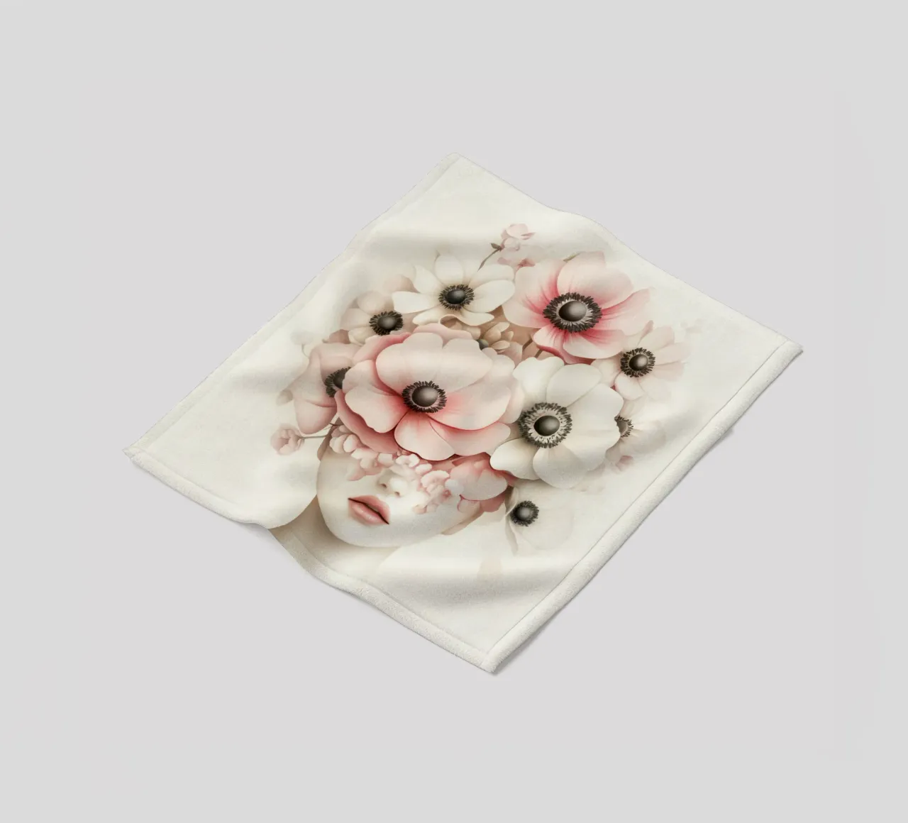 Ragazza incantevole con fiori coperta in pile da Modern Muse