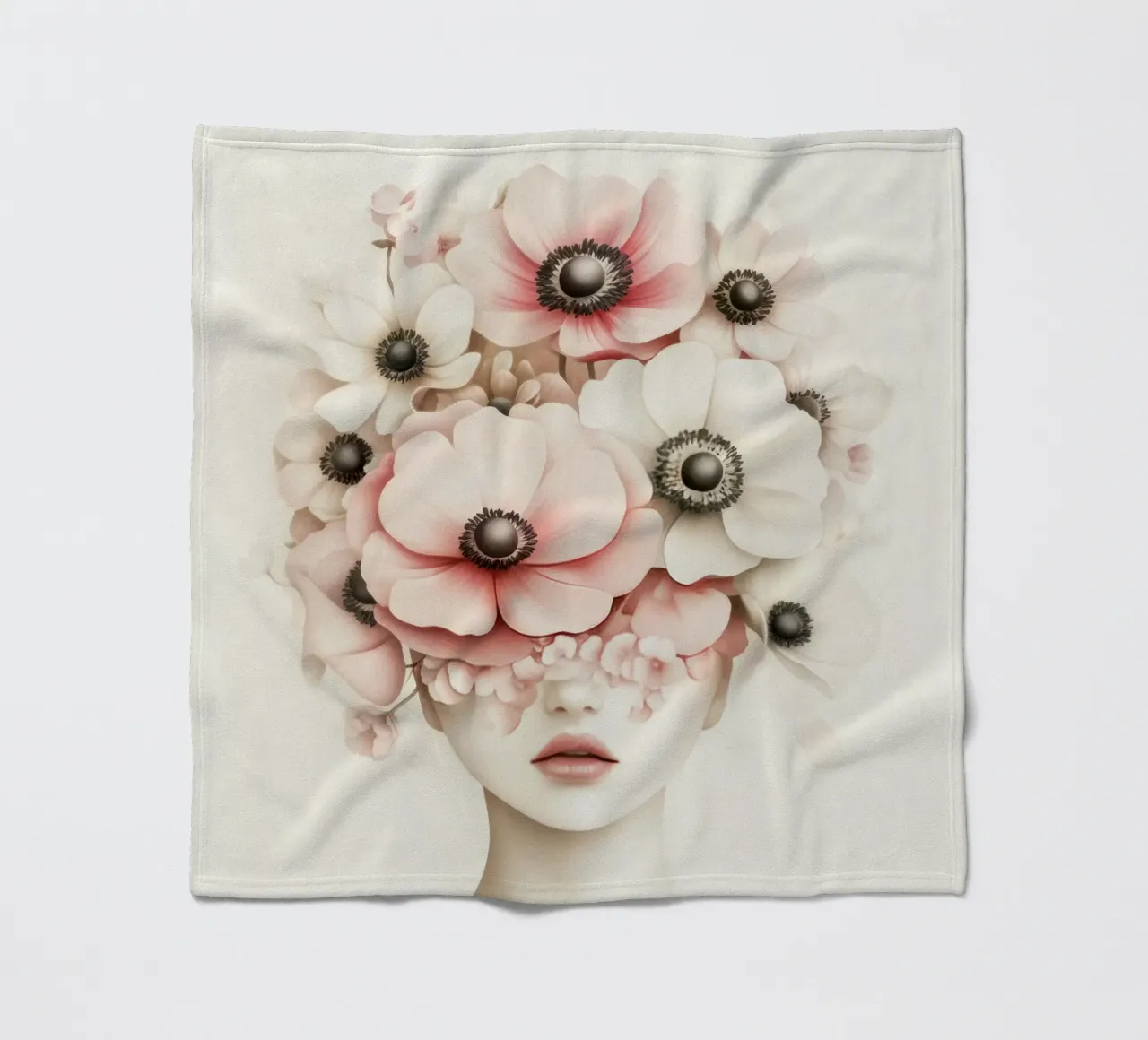 Ragazza incantevole con fiori coperta in pile da Modern Muse