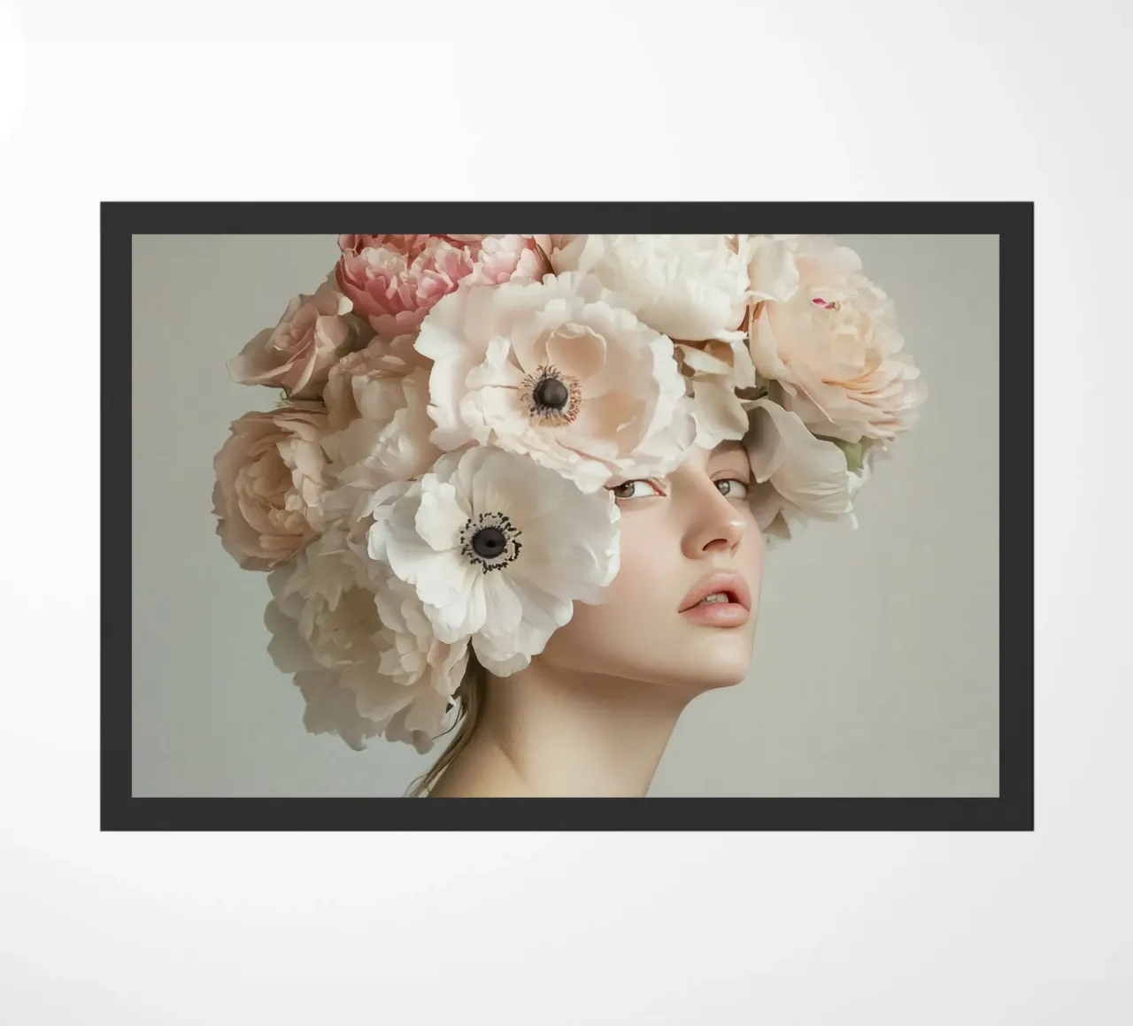 Giovane ragazza con fiori sulla testa zerbino da Modern Muse
