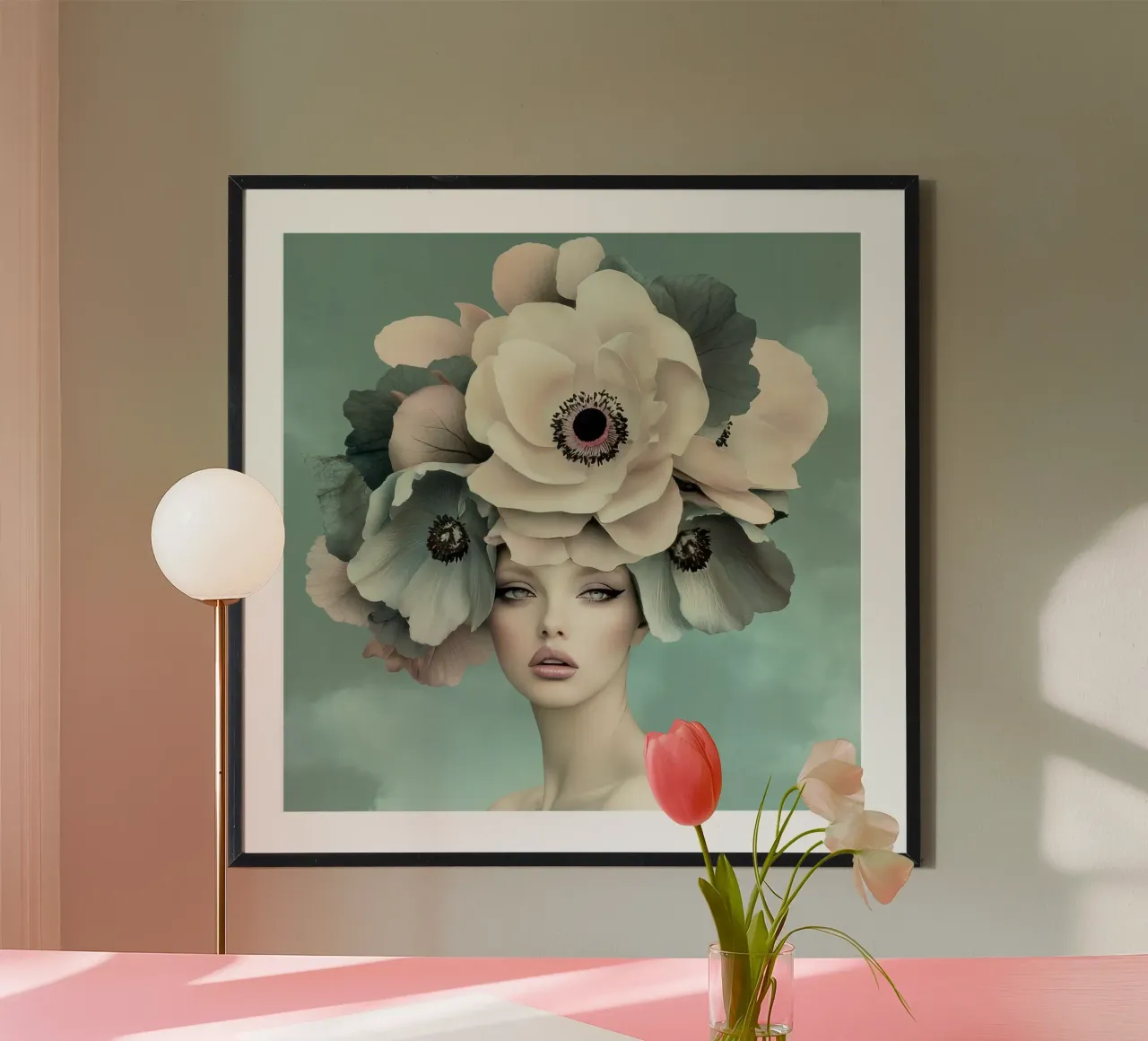 Il giardino tranquillo poster con telaio in plastica da Modern Muse