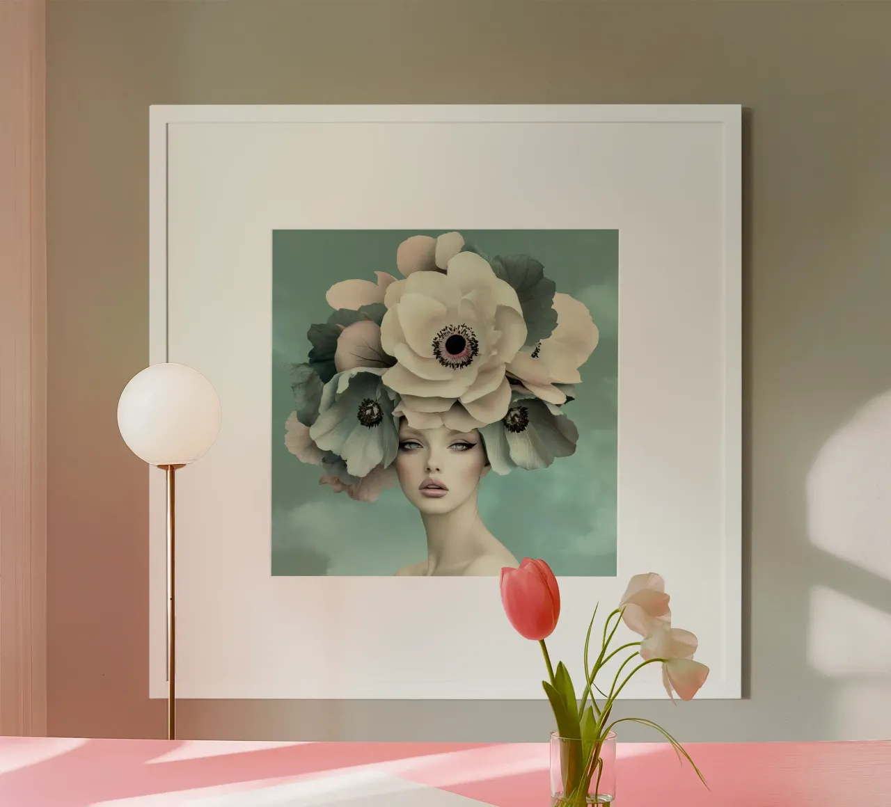 Il giardino tranquillo poster con telaio in plastica da Modern Muse