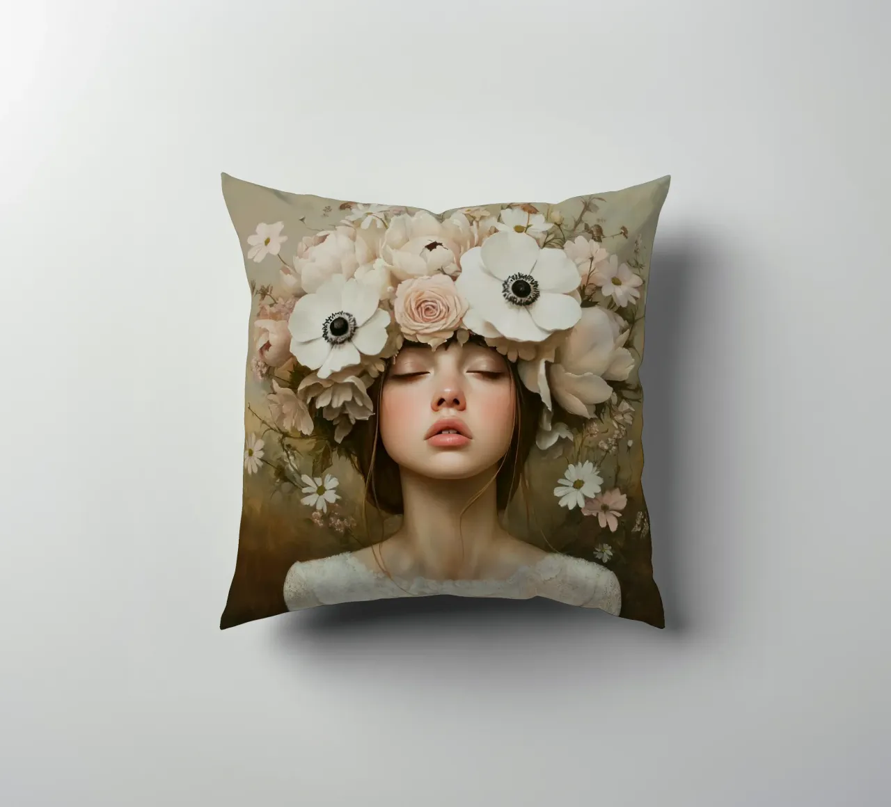 Ragazza dei fiori cuscino da Modern Muse