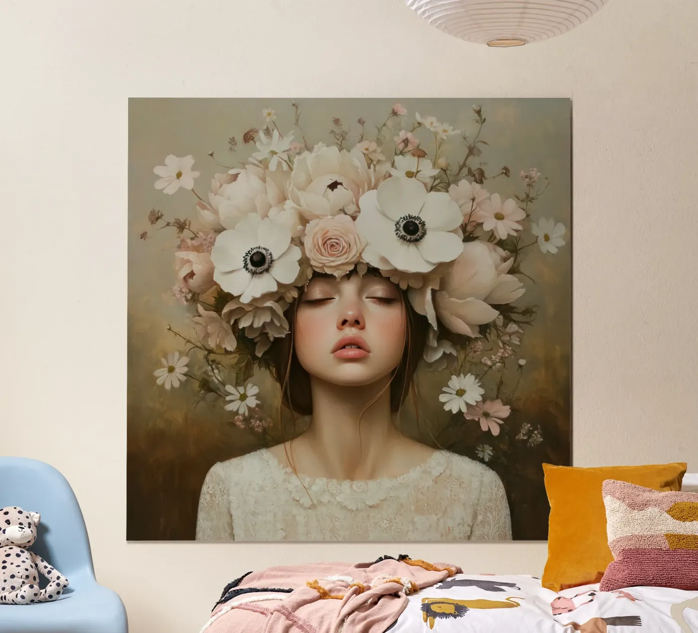 Blumenmädchen Poster von Modern Muse