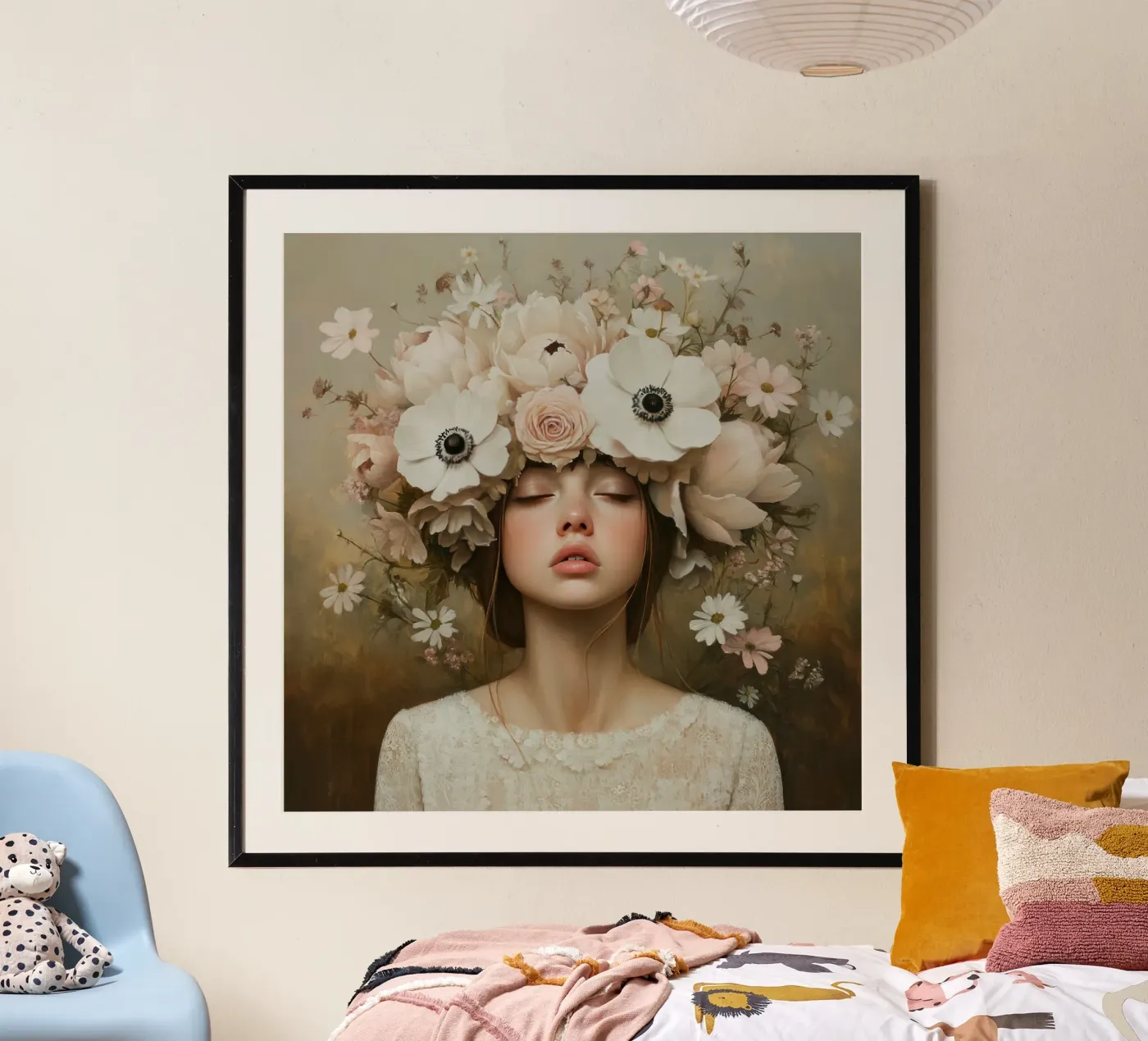 Blumenmädchen Poster von Modern Muse