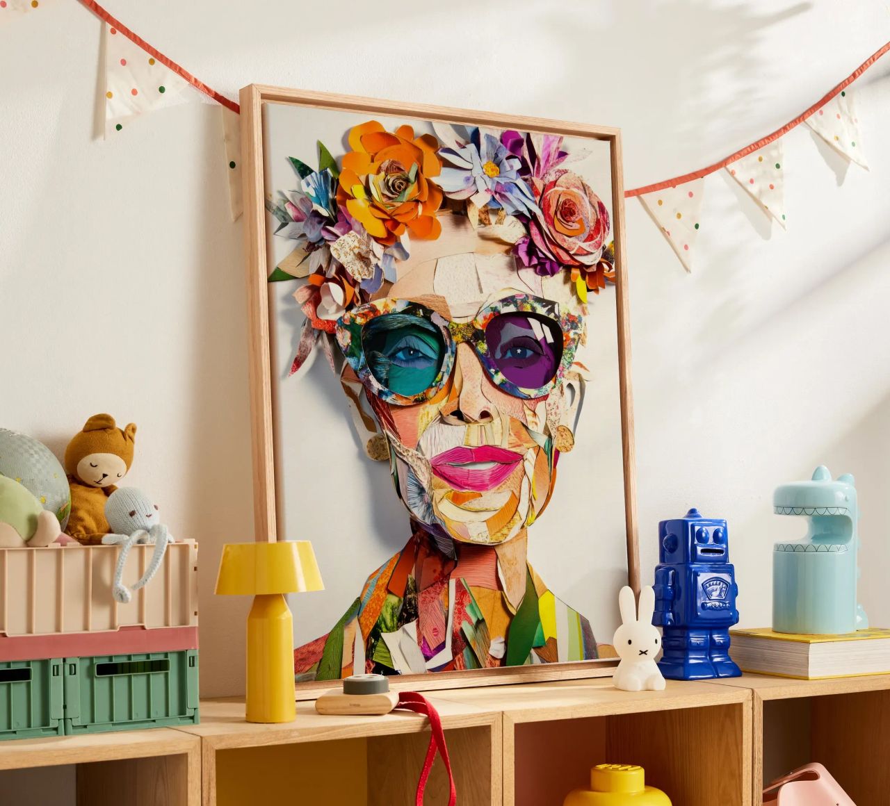 Goldene Jahre, kräftige Farbtöne Leinwand von Modern Muse