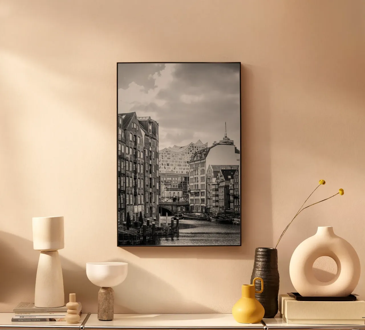 I contrasti di Amburgo: Speicherstadt e la sala concerti Elbphilharmonie alluminio dibond da Anja Hebrank Photography