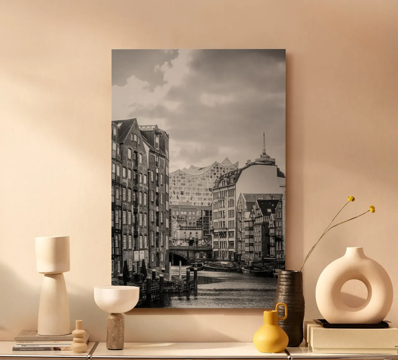 I contrasti di Amburgo: Speicherstadt e la sala concerti Elbphilharmonie alluminio dibond da Anja Hebrank Photography