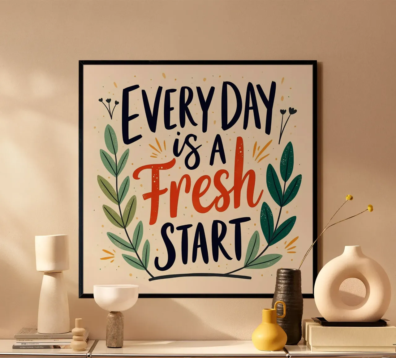 Un nuovo inizio poster da inspirational quote