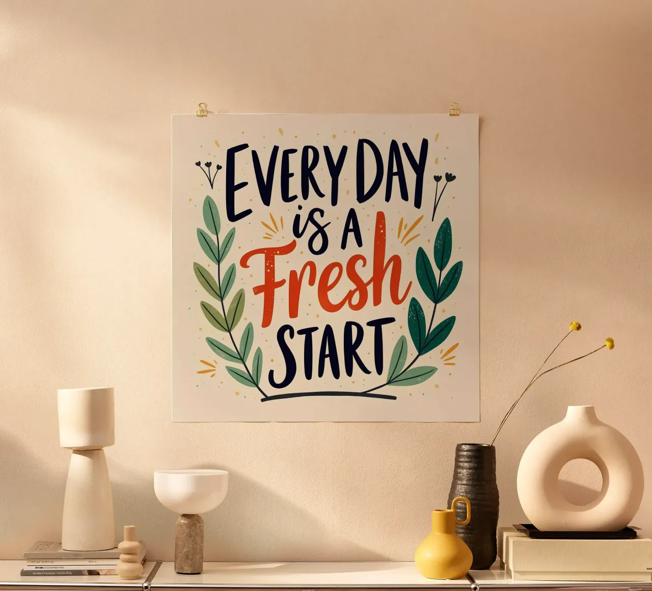 Un nuovo inizio poster da inspirational quote