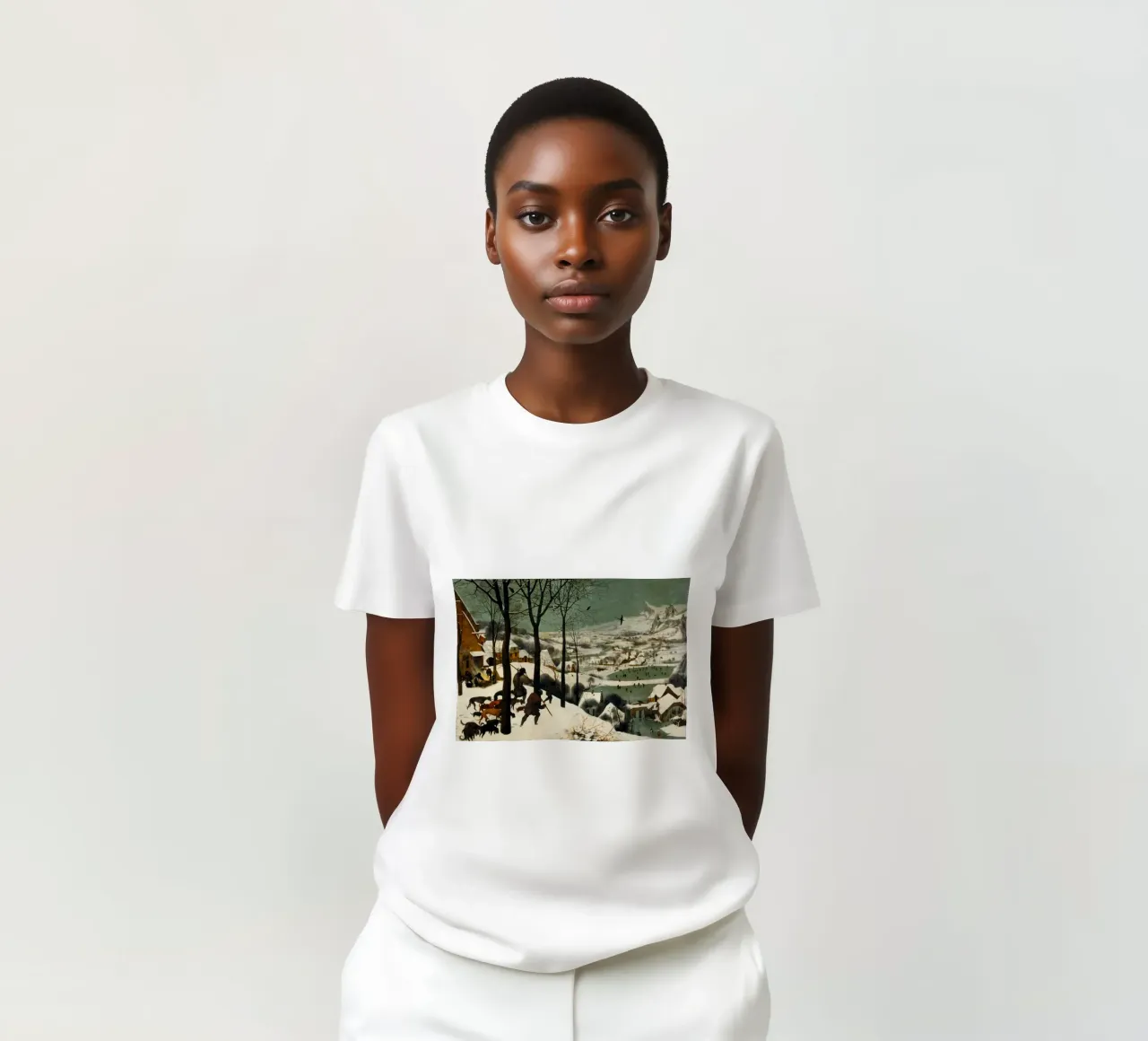 Pieter Bruegel il Vecchio - I cacciatori nella neve (1565) t-shirt da William Store