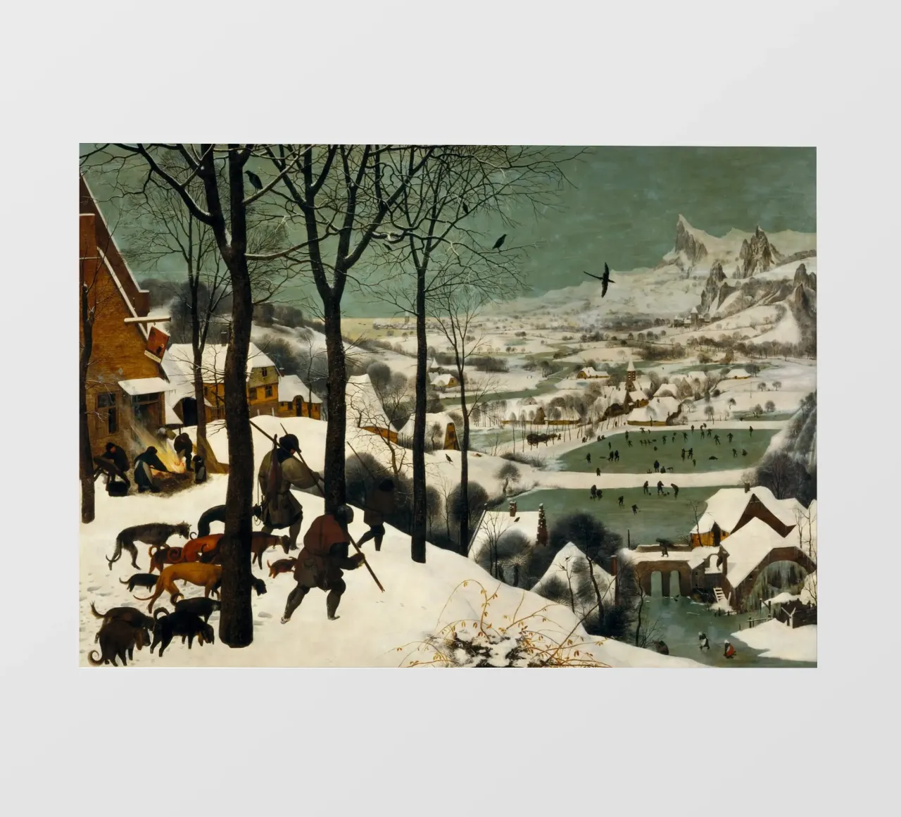 Pieter Bruegel der Ältere - Die Jäger im Schnee (1565) Fototapete von William Store