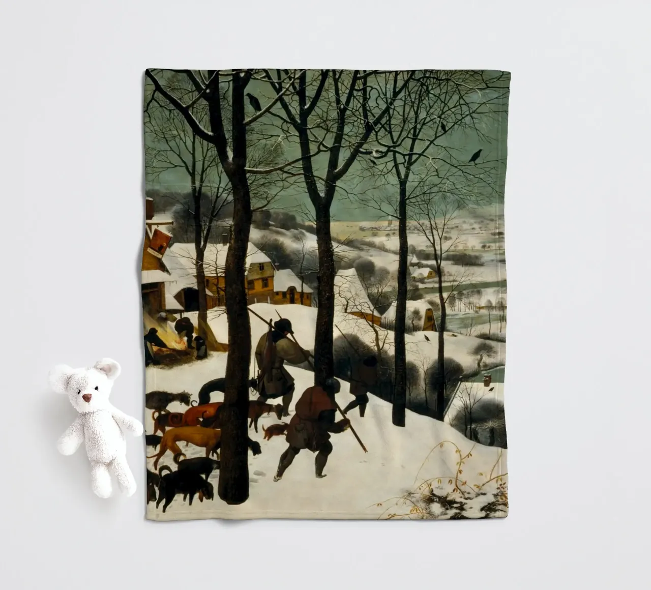 Pieter Bruegel il Vecchio - I cacciatori nella neve (1565) coperta in pile da William Store