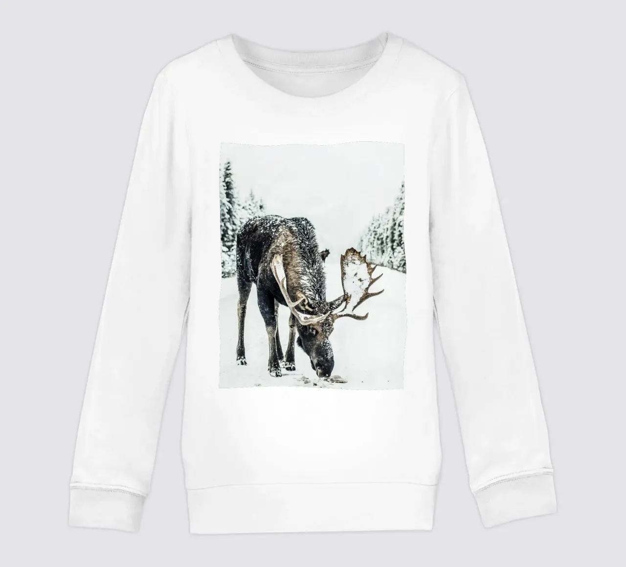 Alce invernale design natura felpa bambino da Whole©