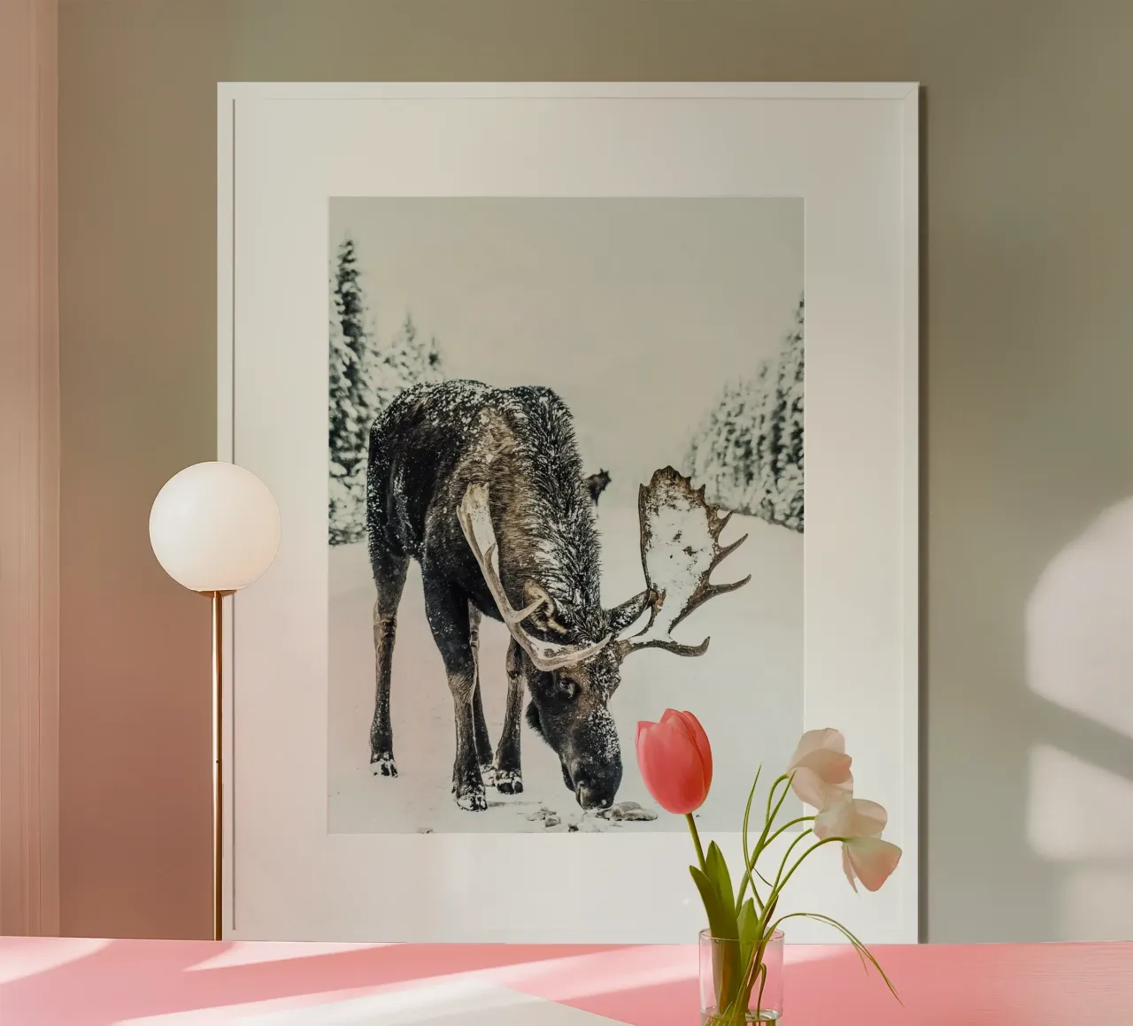 Alce invernale design natura carta hahnemühle da Whole©