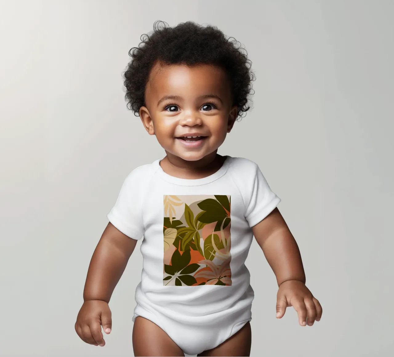 Jungle Abstract 22 babyrompertje korte mouwen van ThingDesign