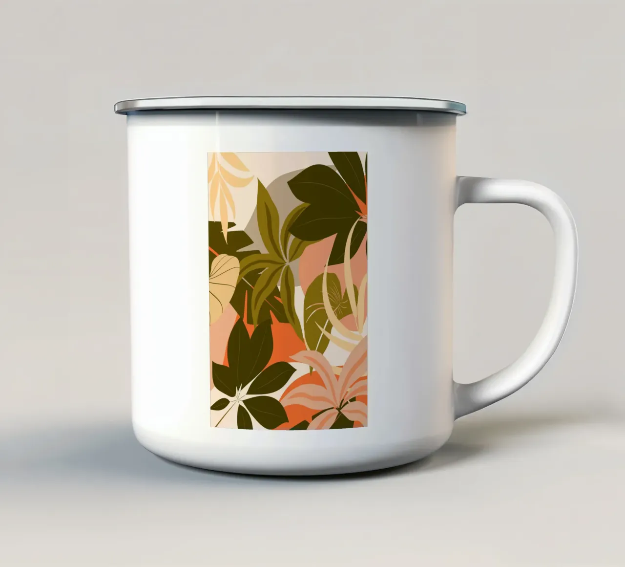 Giungla Astratta 22 tazza in smalto da ThingDesign