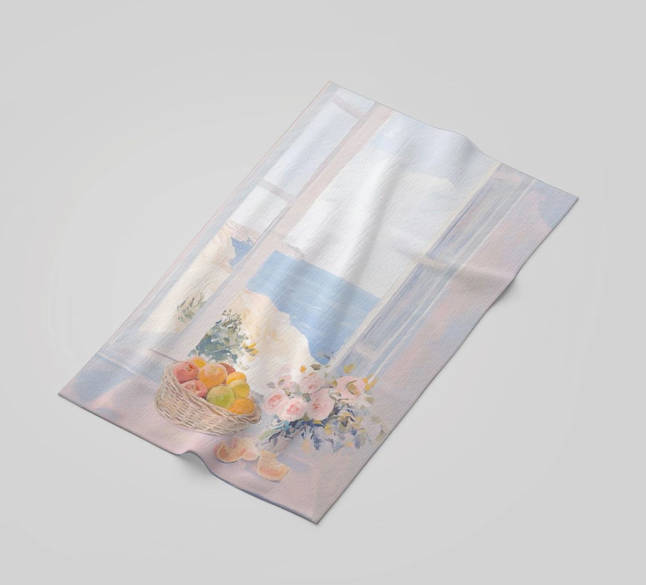 Inspiré par Matisse - Open Window Blanc serviette de plage de Euphoria Theresa