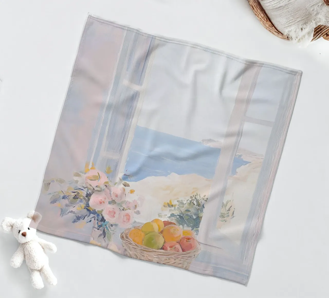 Ispirato a Matisse - Finestra aperta bianca coperta in pile da Euphoria Theresa