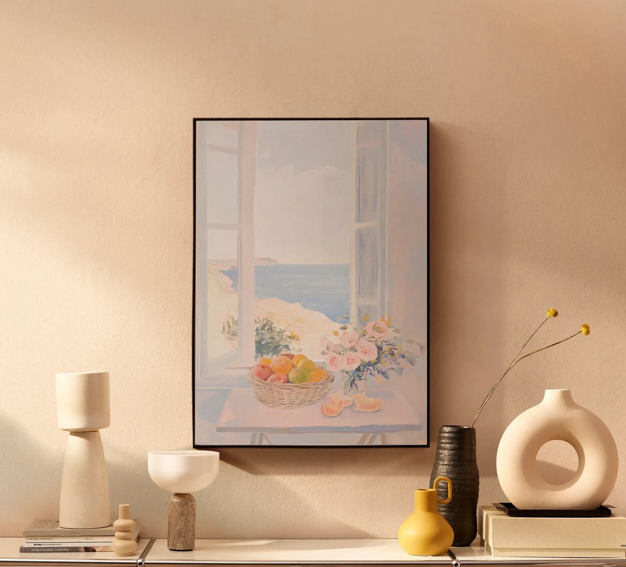 Inspiré par Matisse - Open Window Blanc alu dibond de Euphoria Theresa