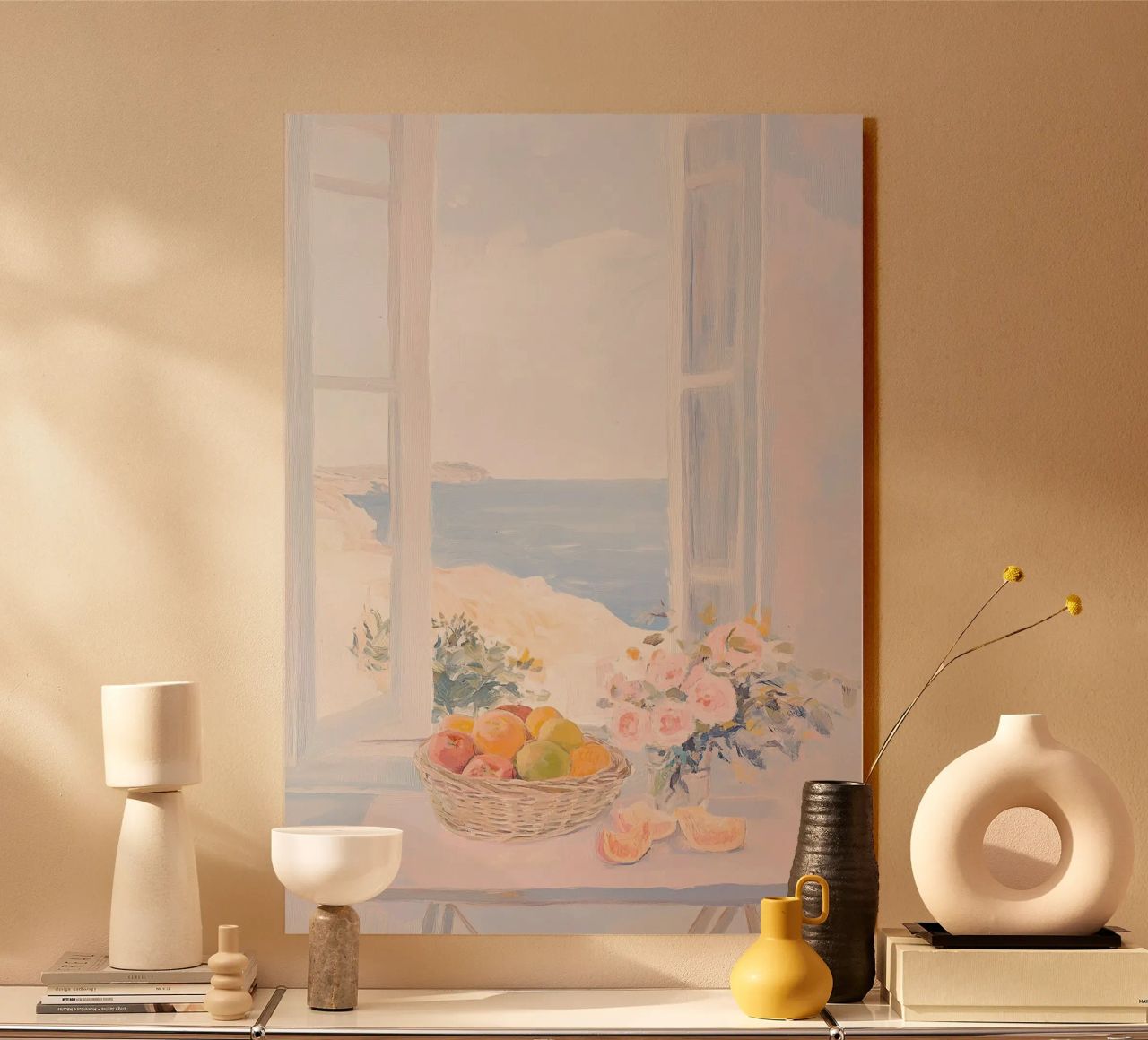 Inspiré par Matisse - Open Window Blanc alu dibond de Euphoria Theresa