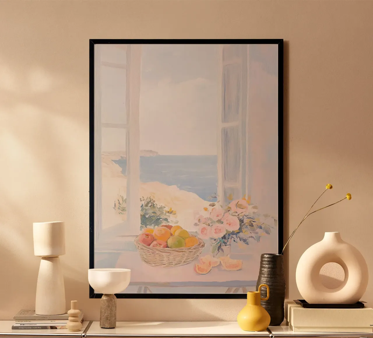 Ispirato a Matisse - Finestra aperta bianca carta hahnemühle da Euphoria Theresa