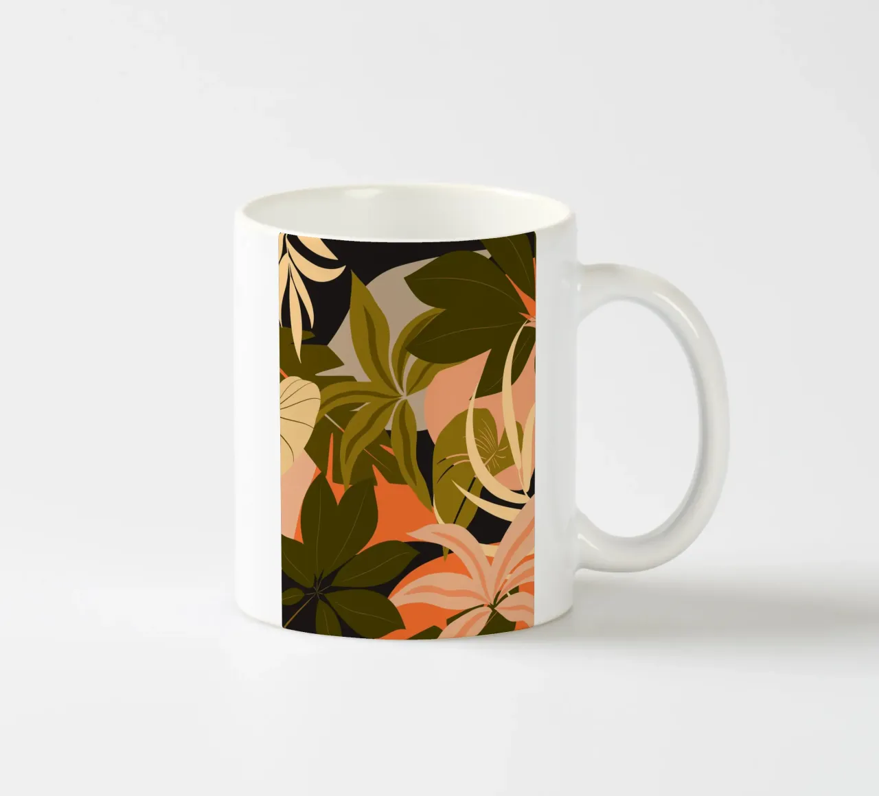 Jungle Abstract 23 ceramic mug by ThingDesign