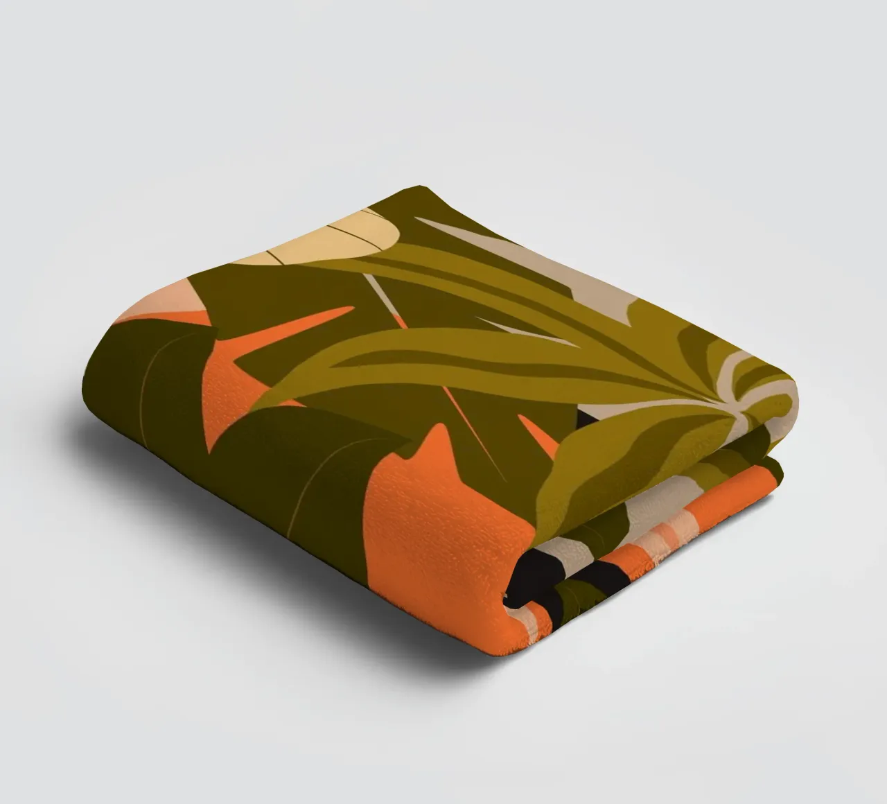 Jungle Abstract 23 towel by ThingDesign