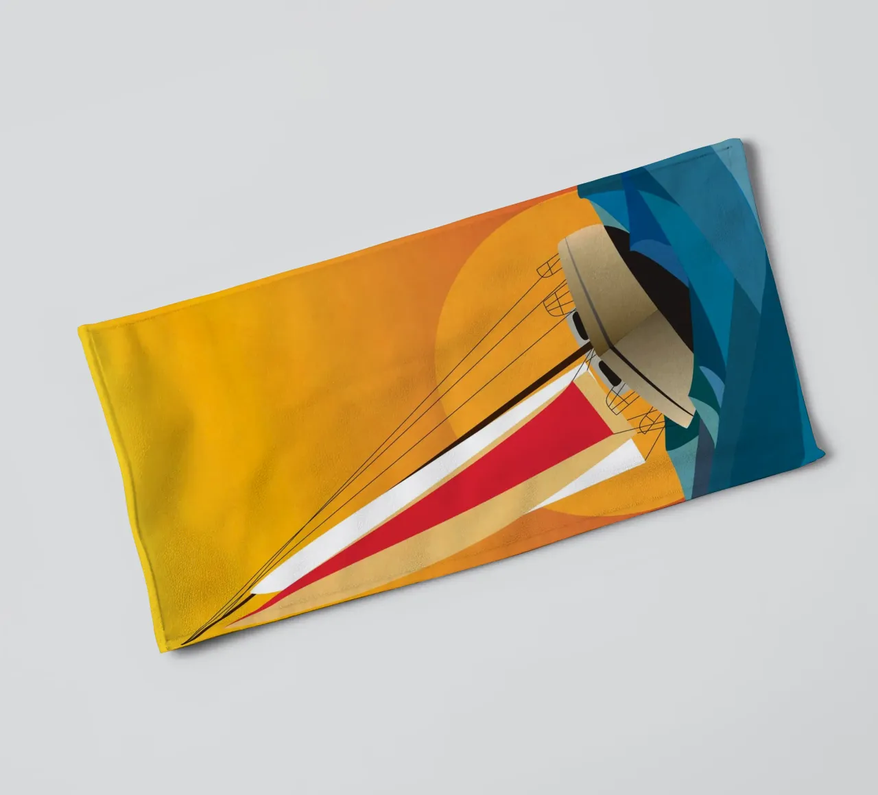 Sailing II towel by LaylaOzFun