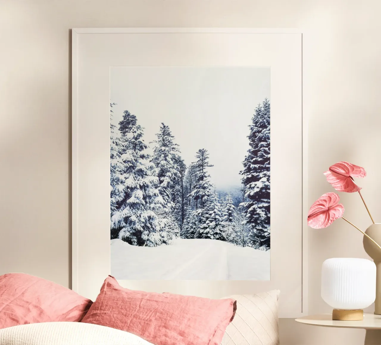 Paesaggio invernale innevato design natura poster da Whole©