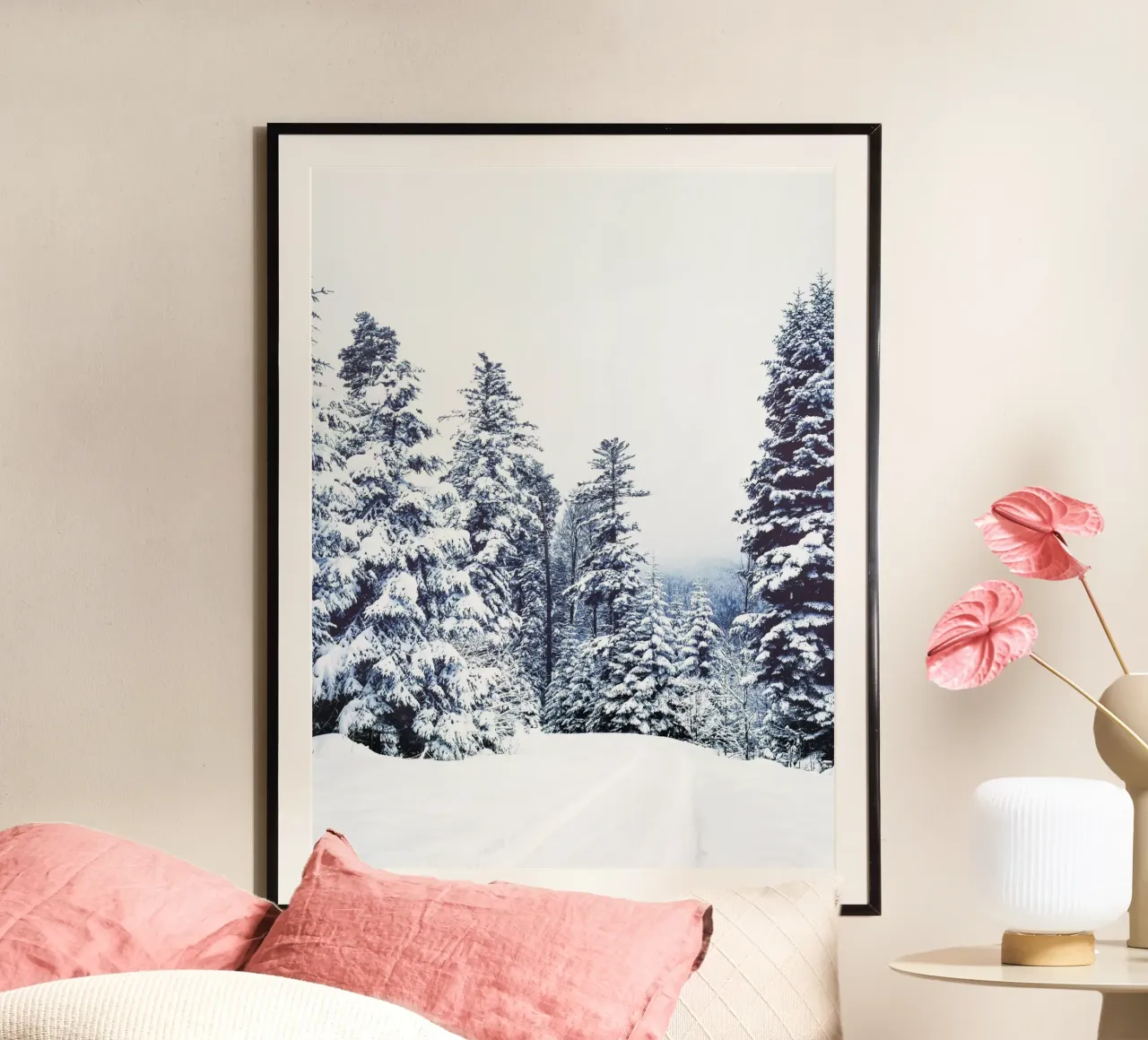 Paesaggio invernale innevato design natura poster da Whole©
