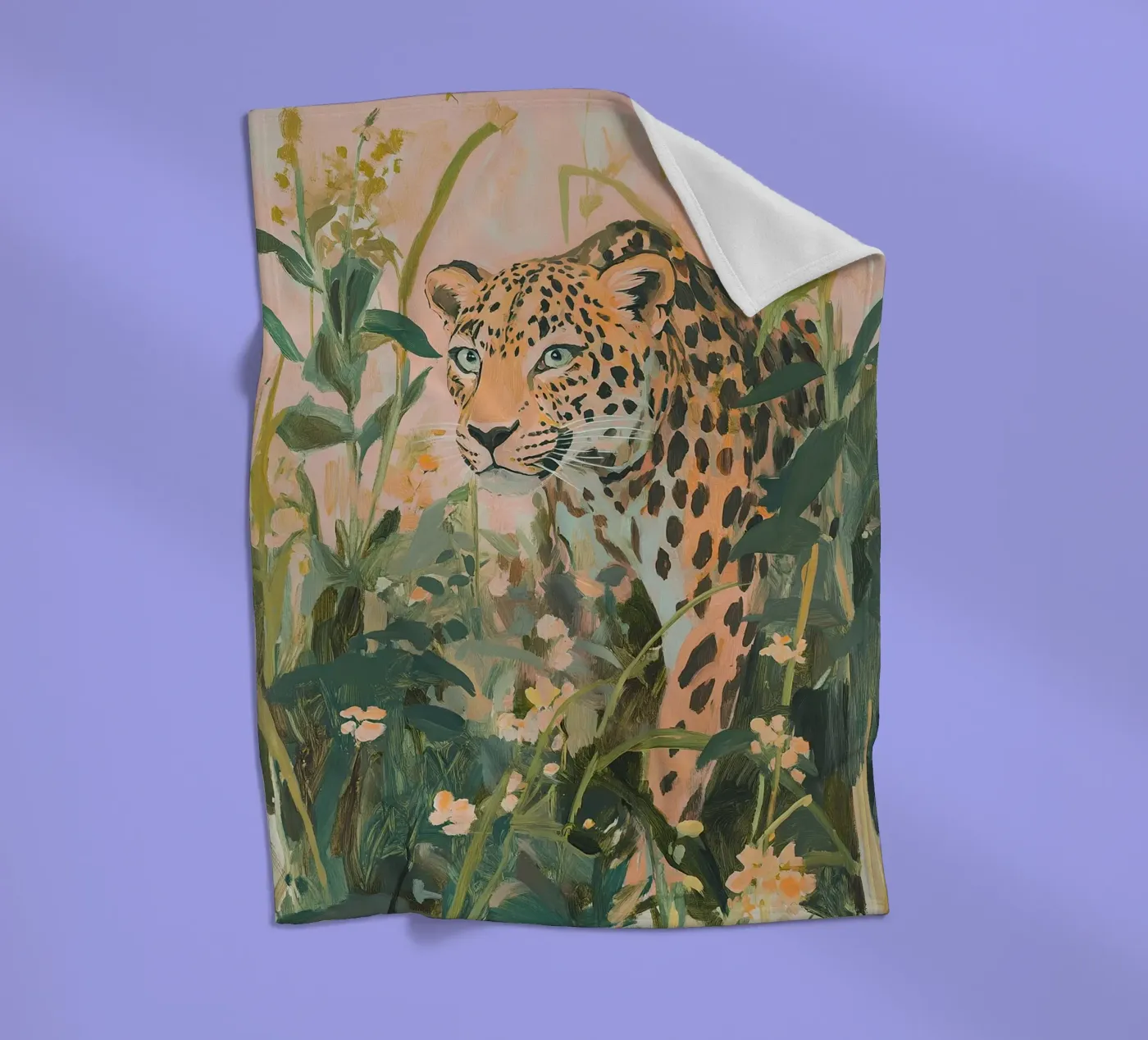 Leopard fleece blanket by Euphoria Theresa