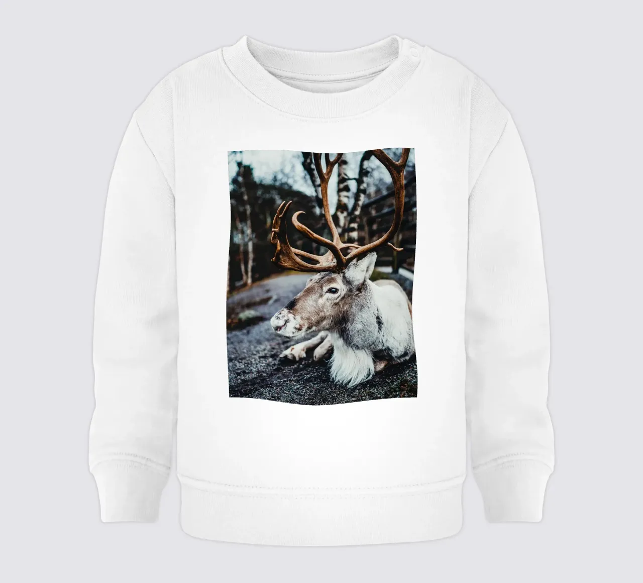 Majestätisches Rentier Naturdesign Baby Sweatshirt von Whole©
