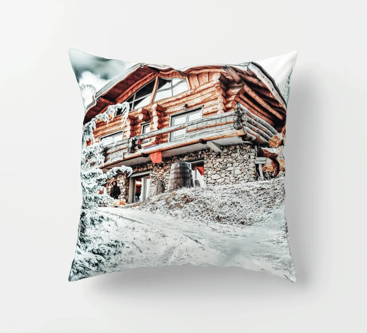 Idilliaco rifugio invernale cuscino da Whole©
