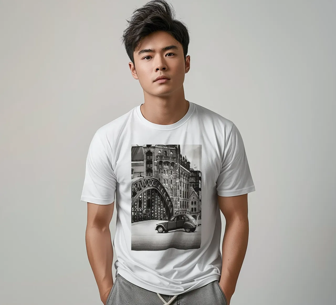 Auto d'epoca nella Speicherstadt: un'Amburgo senza tempo t-shirt da Anja Hebrank Photography