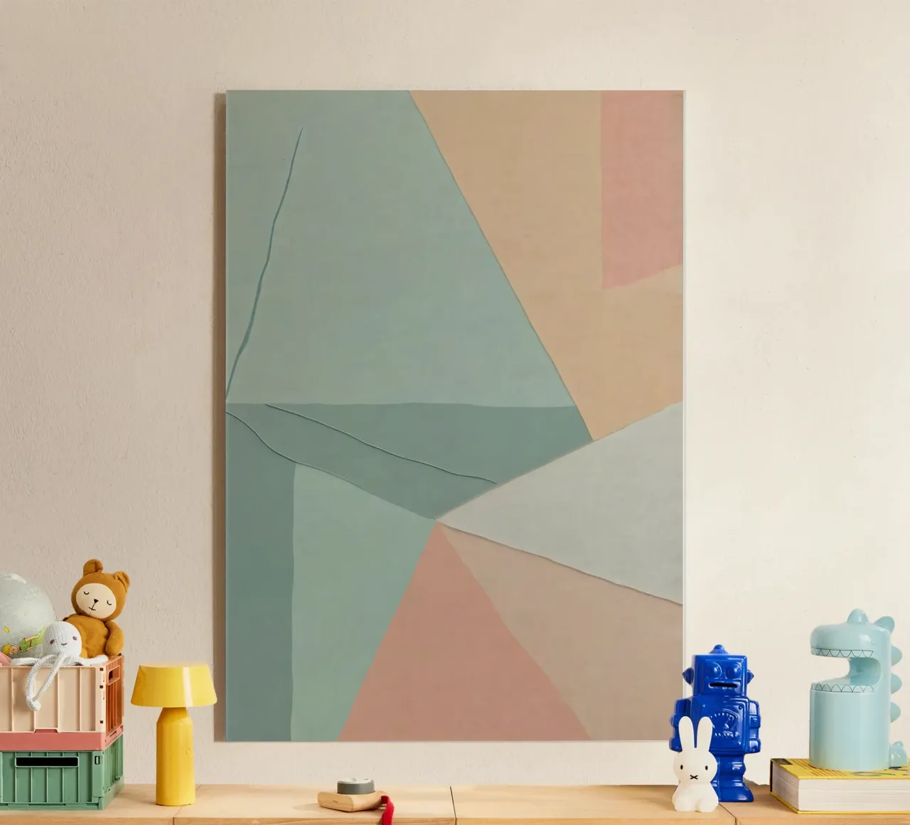 Motivo astratto pastello plexiglass da Charnwood Prints