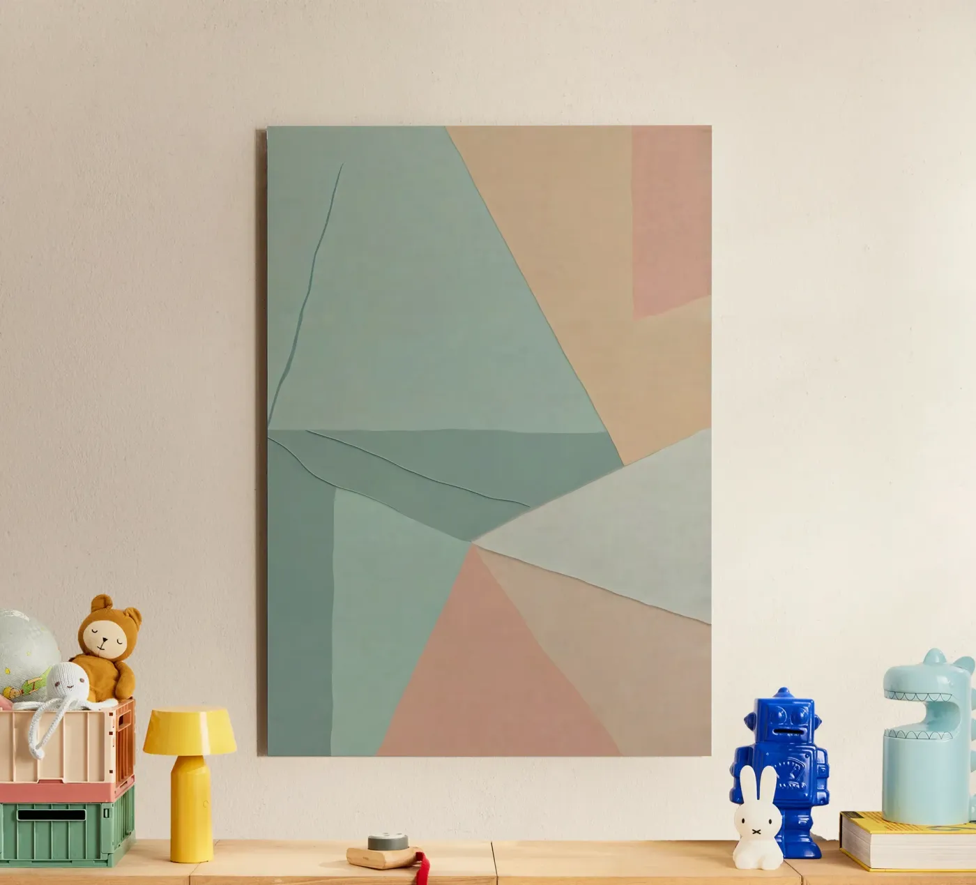 Motivo astratto pastello alluminio dibond da Charnwood Prints