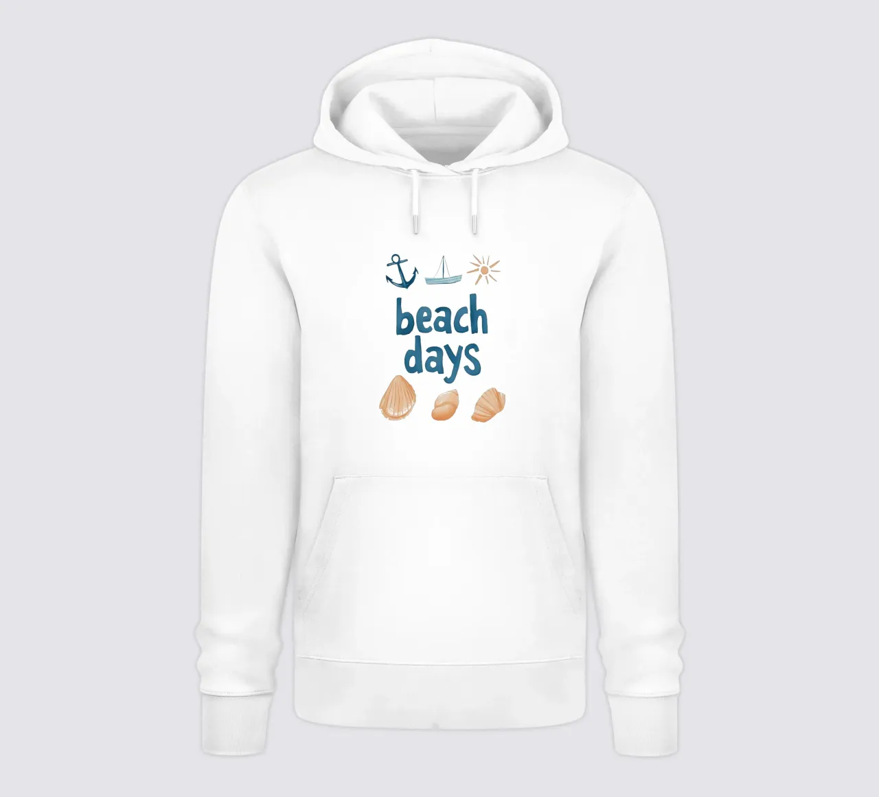 Beach Days No 2 (Without Background) felpa con cappuccio da treechild