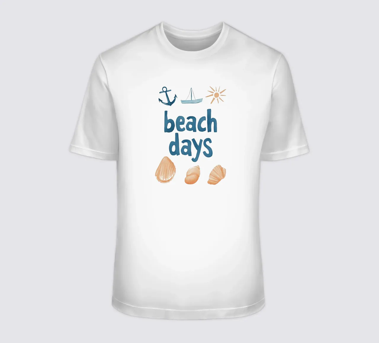 Beach Days No 2 (Without Background) t-shirt da treechild