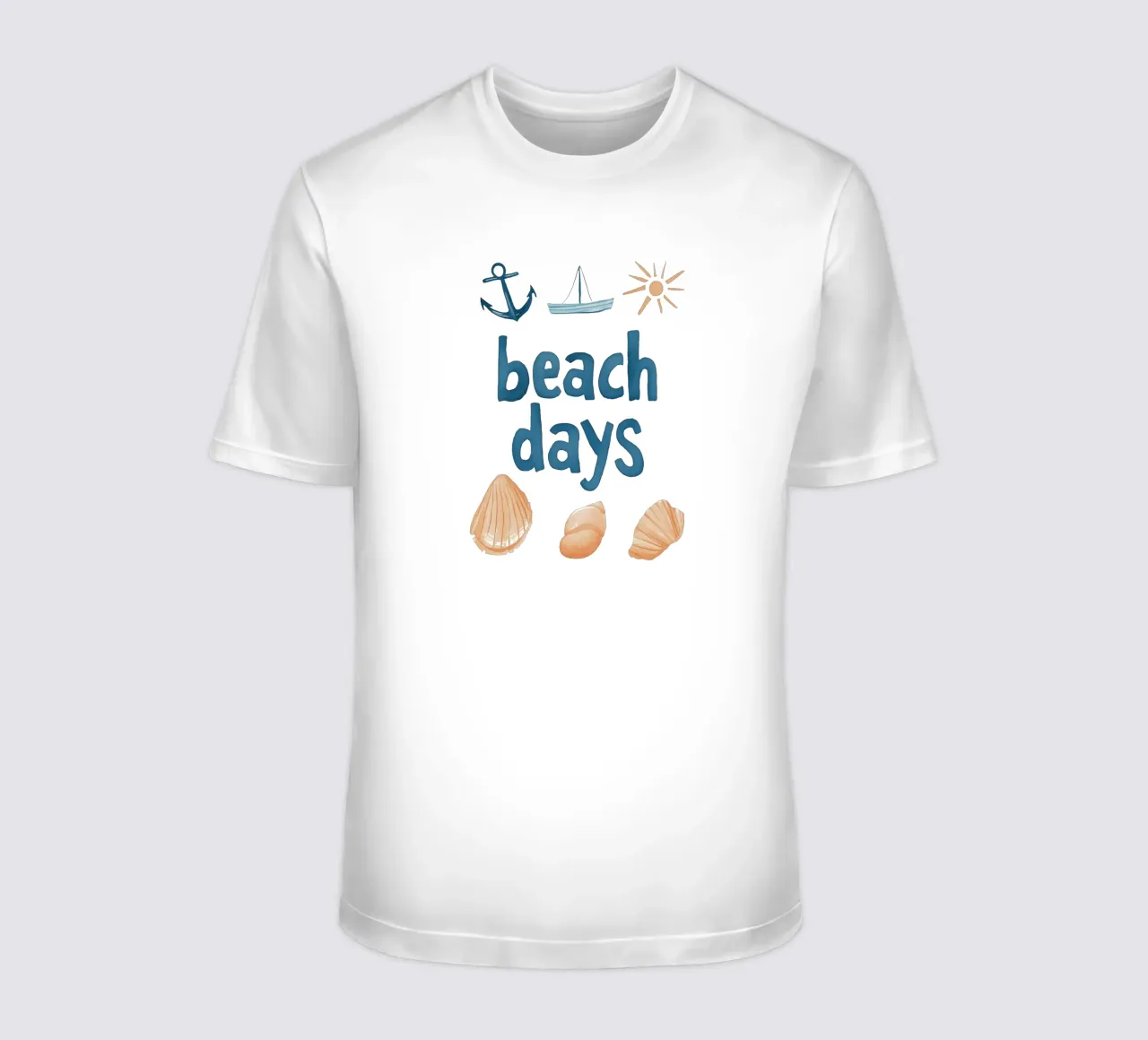 Beach Days No 2 (Without Background) t-shirt da treechild